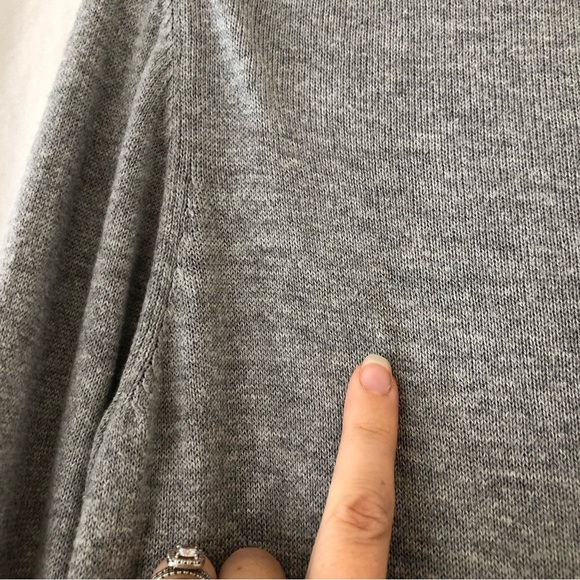 ⭐️2/$20⭐️ GAP gray lightweight sweater with side slit detail. size S - Picture 3 of 9